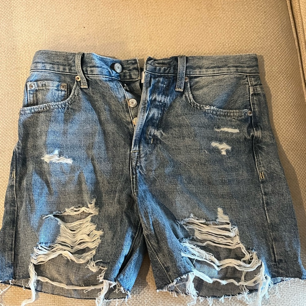 New, long pistola jean shorts